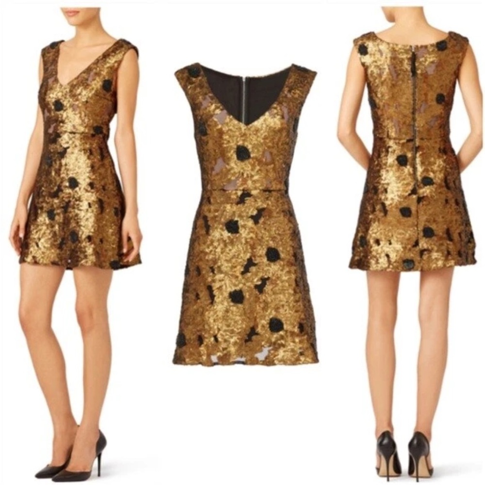 Tracy Reese Black Label Gold Cleopatra Dress
